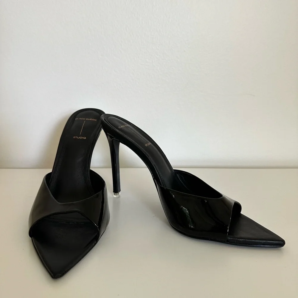 Black Suede Studio | Brea Mule Black Patent | 39.5 EU (Runs Small - see listing) - Picture 7 of 13